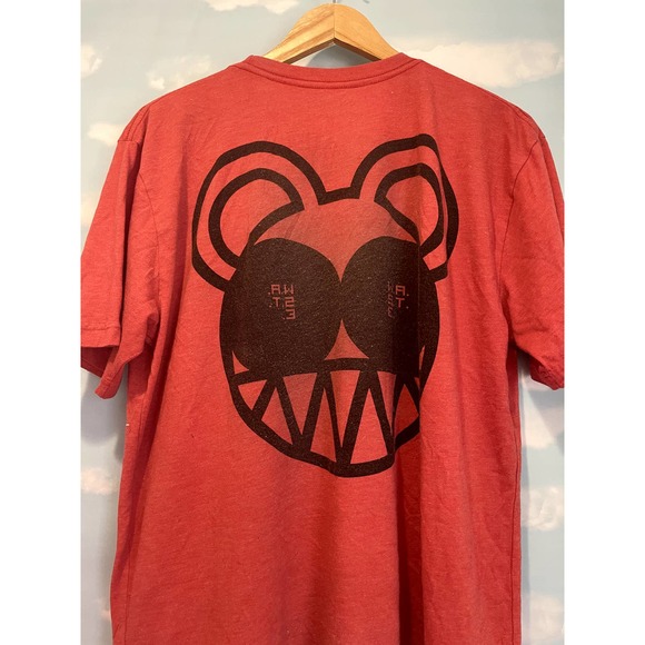 COPY - Radiohead Concert Tee Band Tee L Large Unisex Red Mouse T-Shirt - Picture 4 of 4